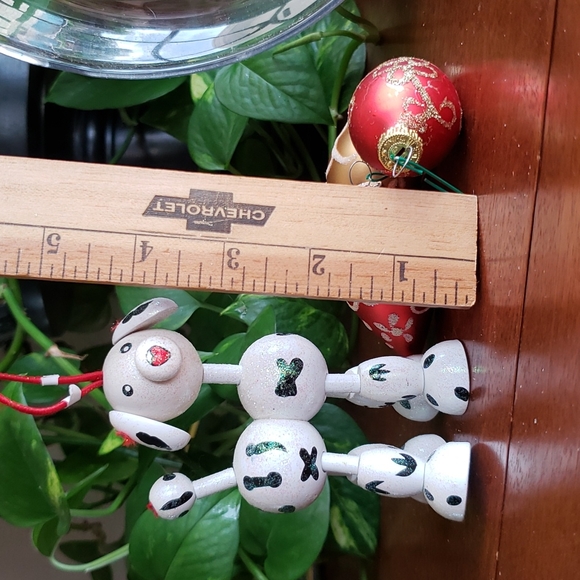 Posable Dog Christmas 🎄 ornament wood Dalmatian 🐶 Puppy Unique - Picture 10 of 10